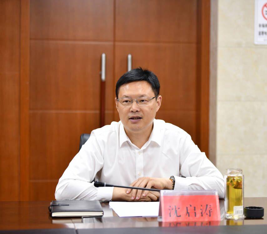 沈启涛对河海大学远程与继续教育学院朱亚院长,于伟副院长一行的到来