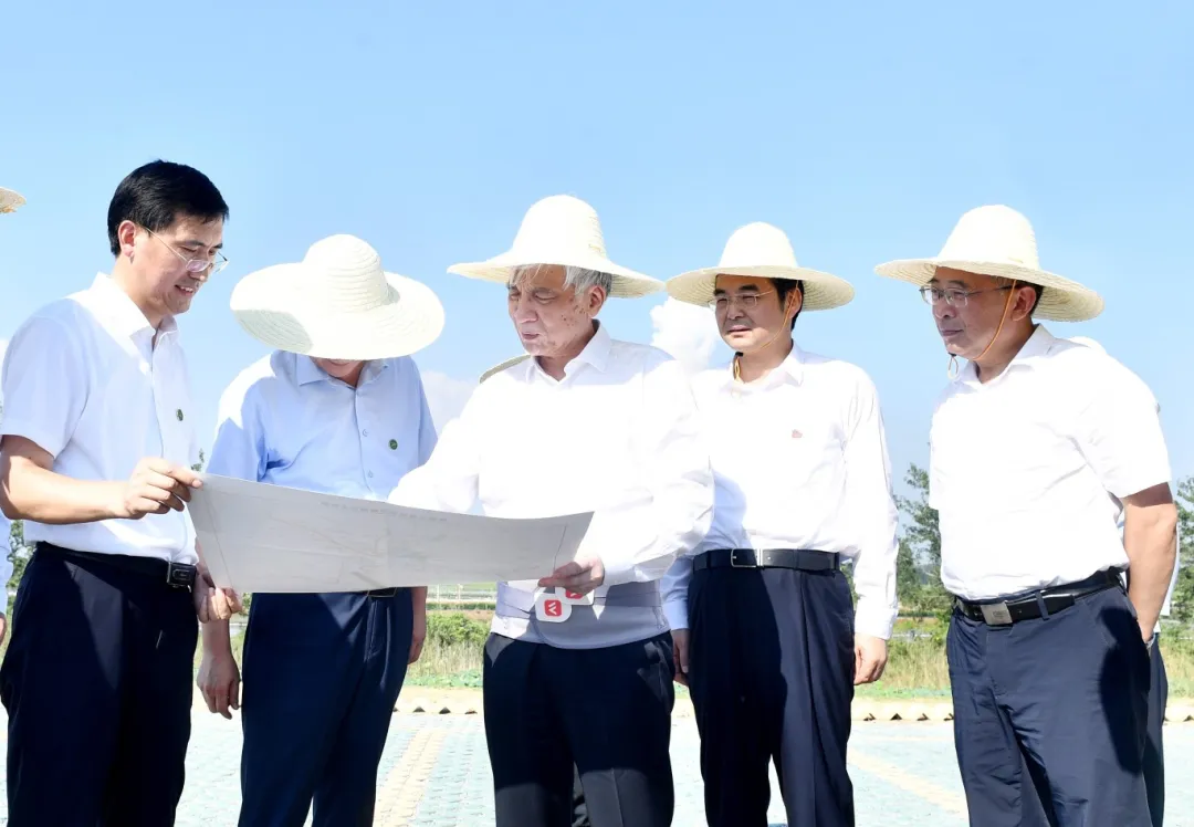丁仲礼率民盟中央调研组来淮开展淮河治理考察调...